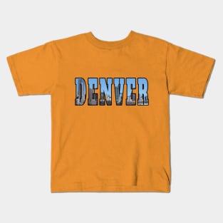 Denver Colorado Skyline Kids T-Shirt